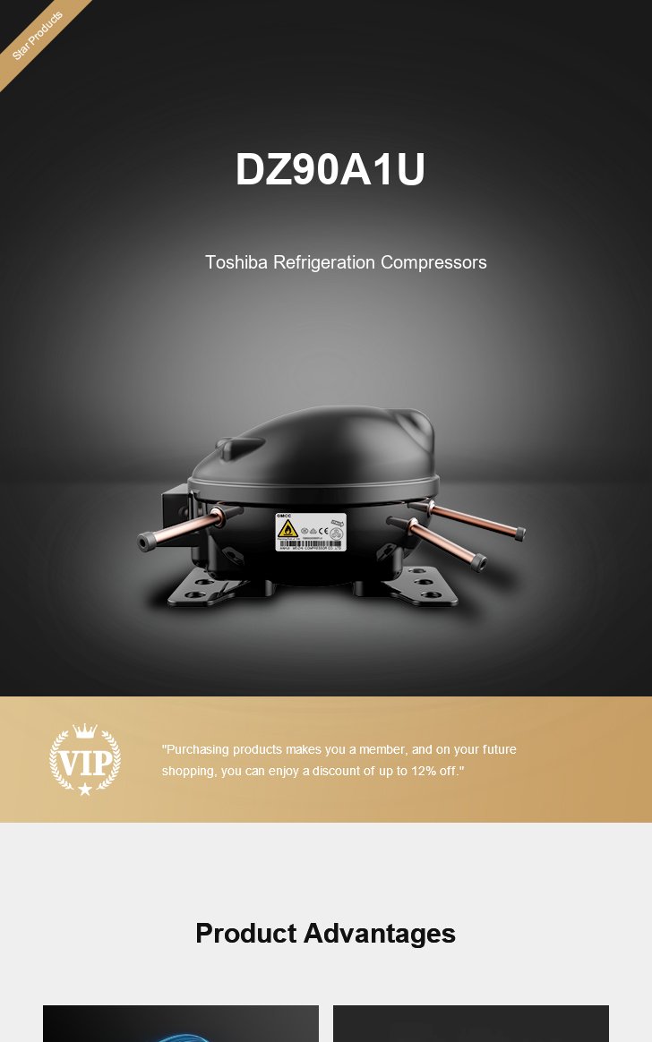 Toshiba Compressor DZ90A1U, technical parameters pdf, structure diagram